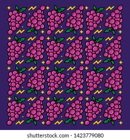 grape fruit pattern vector background