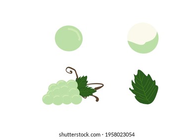 Grape Fruit Set , White grapes   ,Grapes Fruit , Grapes