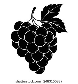  Ilustración vectorial de silueta de uva