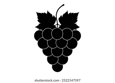 grape fruit silhouette vector illustration
