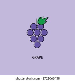 grape fruit vector icon symbol