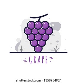 Grape fruit with a white background