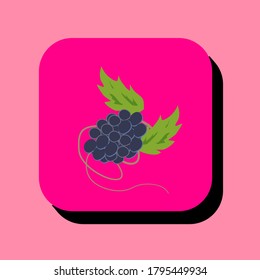 Grape fruit in white background. Grape fruit icon. Grape fruit logo in vector format. Grape fruit illustration. Grapes Fruits icon as a healthy symbol. Icon consists of a natural Grapes fruits.