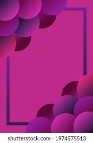 Grape Fruits Corner Abstract Frame Decoration. Suitable for Background, wallpaper, backdrop, ornament, cover, posters template, book cover