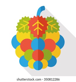 grape fruits flat icon