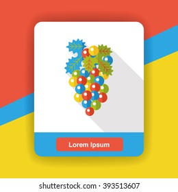grape fruits flat icon