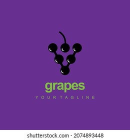 grape fruits restaurant, drink logo