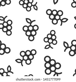Grape fruits sign icon seamless pattern background. Grapevine vector illustration on white isolated background. Wine grapes business concept.