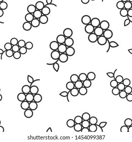 Grape fruits sign icon seamless pattern background. Grapevine vector illustration on white isolated background. Wine grapes business concept.