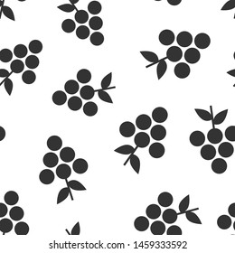 Grape Fruits Sign Icon Seamless Pattern Background. Grapevine Vector Illustration On White Isolated Background. Wine Grapes Business Concept.