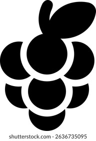 Grape glyph icon design style
