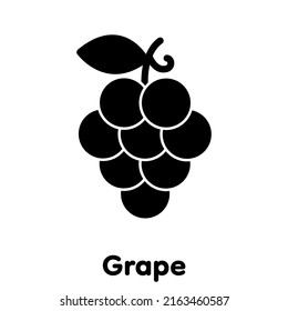 Grape glyph icon, Vector, Illustration.