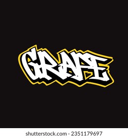 grape graffiti vector tagging letter word text street art