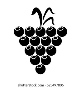 grape grown organic fruit nature silhouette