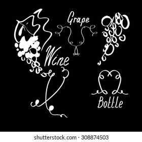 Grape hand drawn sketch , vector illustration 