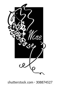 Grape hand drawn sketch , vector illustration 
