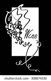 Grape hand drawn sketch , vector illustration 