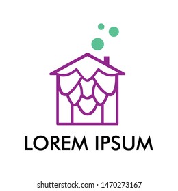 grape house logo icon for farm, wine or beverage industry