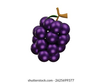  grape icon 3d illustration render

