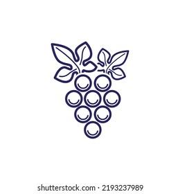 grape icon abstract. Vector illustration. wine icon. line art style.