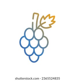 Icono de la uva ilustración del vector de otoño.