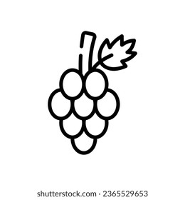 Icono de la uva ilustración del vector de otoño.