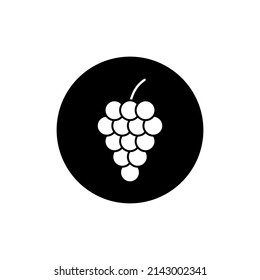 Grape icon in black round