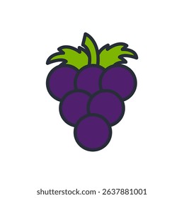 grape icon collection .design style with background
