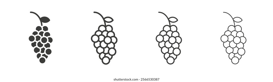 Grape icon collection for website design, app, UI design.