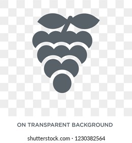 Grape icon. Grape design concept from Fruit and vegetables collection. Simple element vector illustration on transparent background.