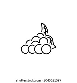 icono de uva diseñado en línea para el tema del icono de la fruta