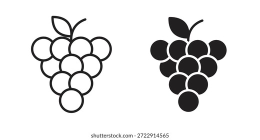 Icono de uva diseña la colección para el móvil, ui, Web.
