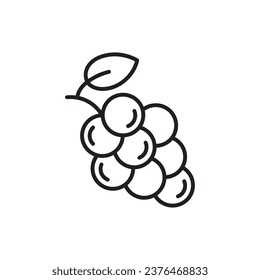 Grape icon. Grape flat sign design. Grape symbol vector pictogram. UX UI icon grape