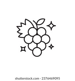 Grape icon. Grape flat sign design. Grape symbol vector pictogram. UX UI icon grape