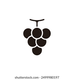 Grape icon. Flat silhouette version.