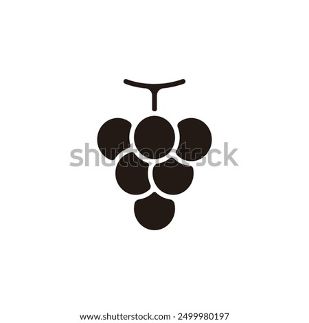 Grape icon. Flat silhouette version.