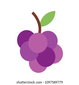 grape icon in flat style isolated vector illustration on white transparent background