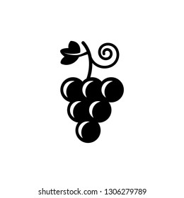 Grape Icon. Fruit Illustration. Applied as Trendy Symbol for Design Elements, Websites, Presentation and Application - Vector. 