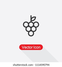 Grape Icon, Fruit Symbol Icon Vector Illustration Eps10
