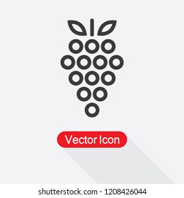 Grape Icon, Fruit Symbol Icon Vector Illustration Eps10