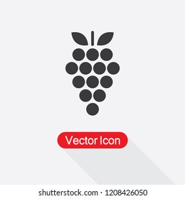 Grape Icon, Fruit Symbol Icon Vector Illustration Eps10