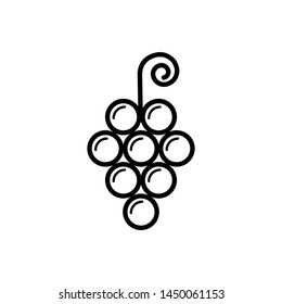 Grape Icon - Fruit Vector Sign & Symbol.