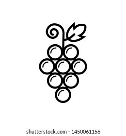 Grape Icon - Fruit Vector Sign & Symbol.