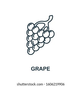 Grape icon from fruits collection. Simple line element Grape symbol for templates, web design and infographics