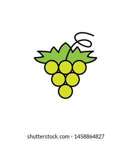 grape icon, illustration filled design