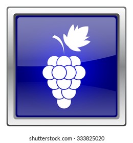 Grape icon. Internet button on white background. EPS10 vector.