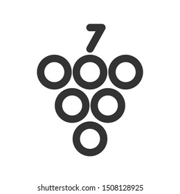 Grape icon isolated on white background. Grape symbol modern, simple, vector, icon for website design, mobile app, ui. Vector Illustration