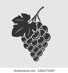 Grape icon isolated on white background. Vector illustration