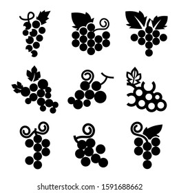 grape icon isolated sign symbol vector illustration - Collection of high quality black style vector icons
