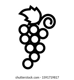 grape icon isolated sign symbol vector illustration - high quality black style vector icons
